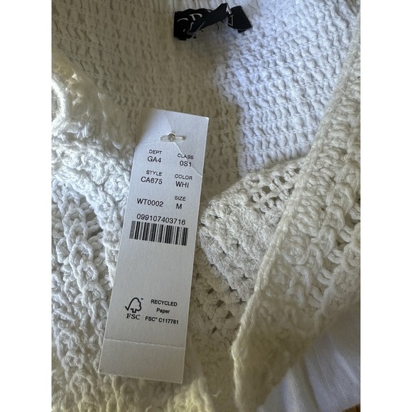 J.Crew White Boho Crochet Bodice Linen Maxi Dress Women's Size M Summer Beach - Picture 9 of 13